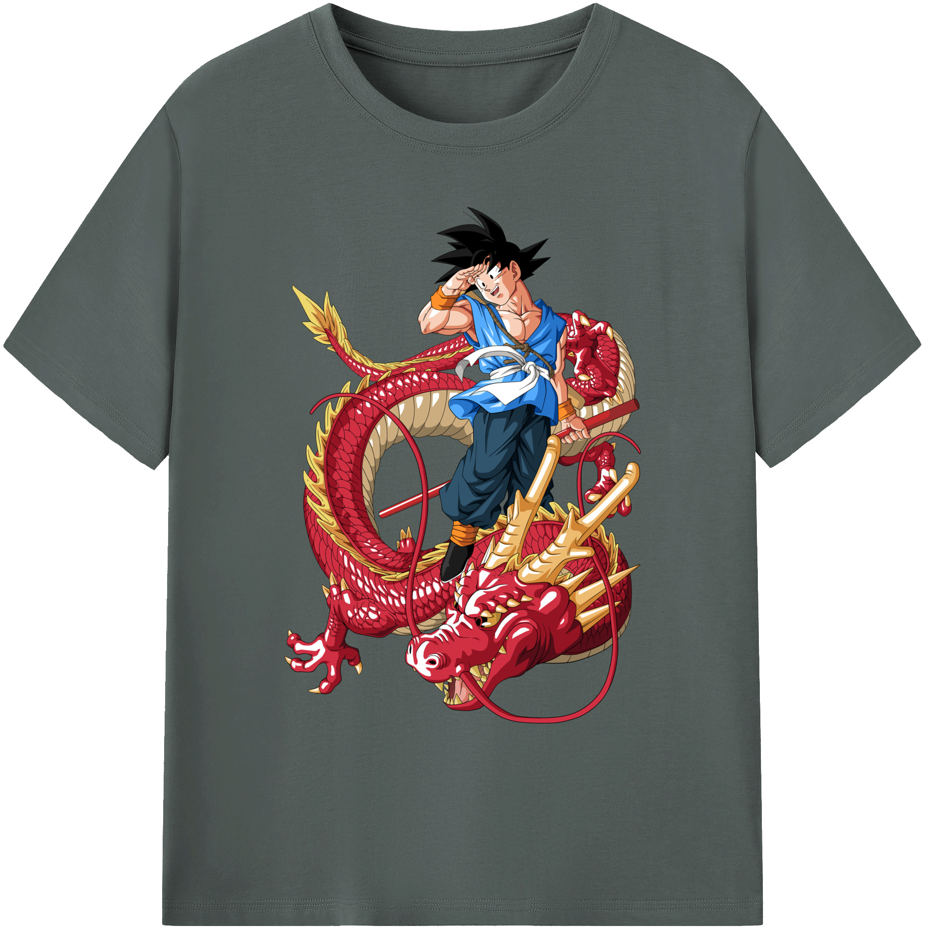 （画像用） ドラゴンボール 孫悟空（そん ごくう）Son Goku カカロット DRAGON BALL Kakarotto 綿100％ メンズ半袖Tシャツ｜肌触りやわらか＆通気性